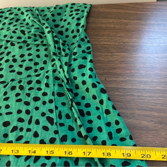 Urban Outfitters Teal and Black Spotted Mini Dress S - Picture 9 of 11
